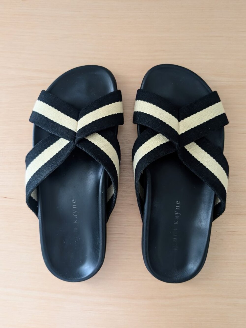 $325 Jenni Kayne Leather Crossover Sandals 36 6 Made in Italy